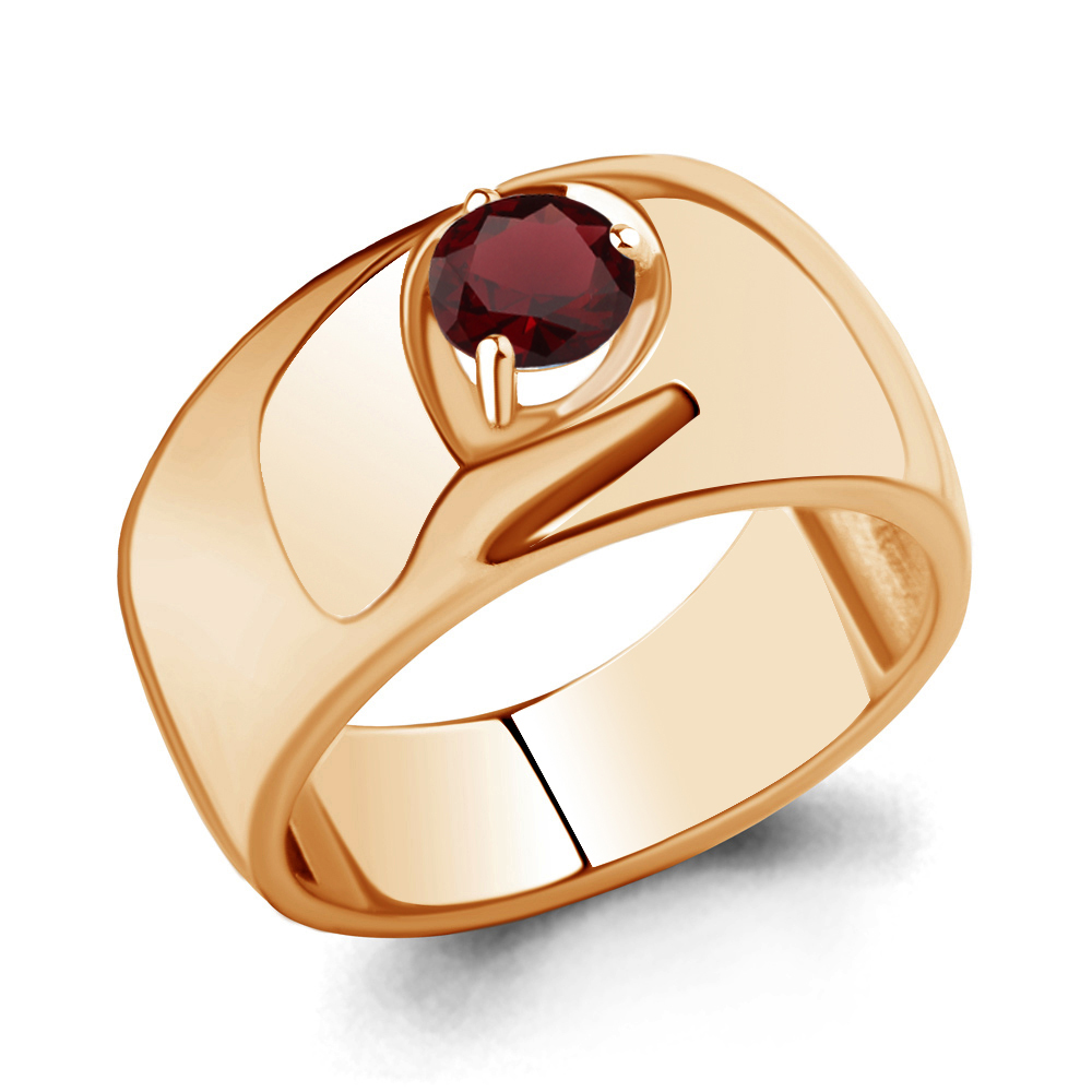 

Кольцо из серебра с гранатом Aquamarine Aquamarine 6952103_925_з р. 18, 6952103_925_з