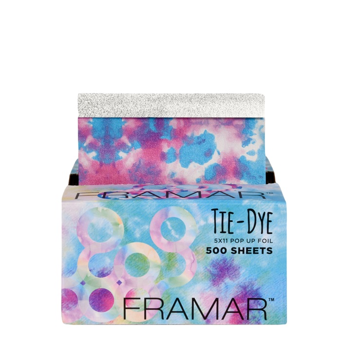 фото Вытяжная фольга с тиснением 5x11 framar pop ups tie dye 500 sheets 500 листов 12,5х28 см