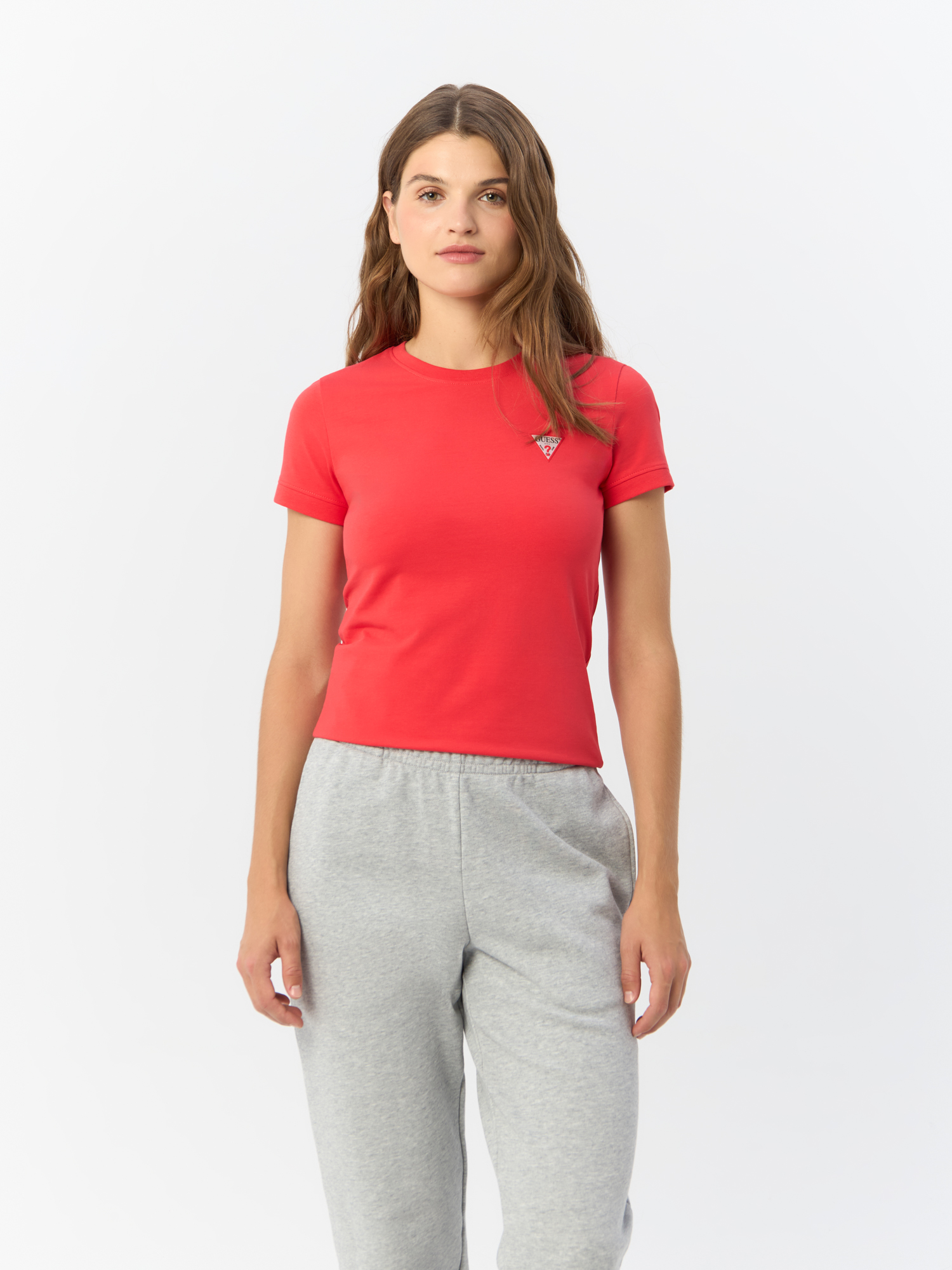 

Футболка женская Guess W2YI44J1314 красная M, Красный, W2YI44J1314