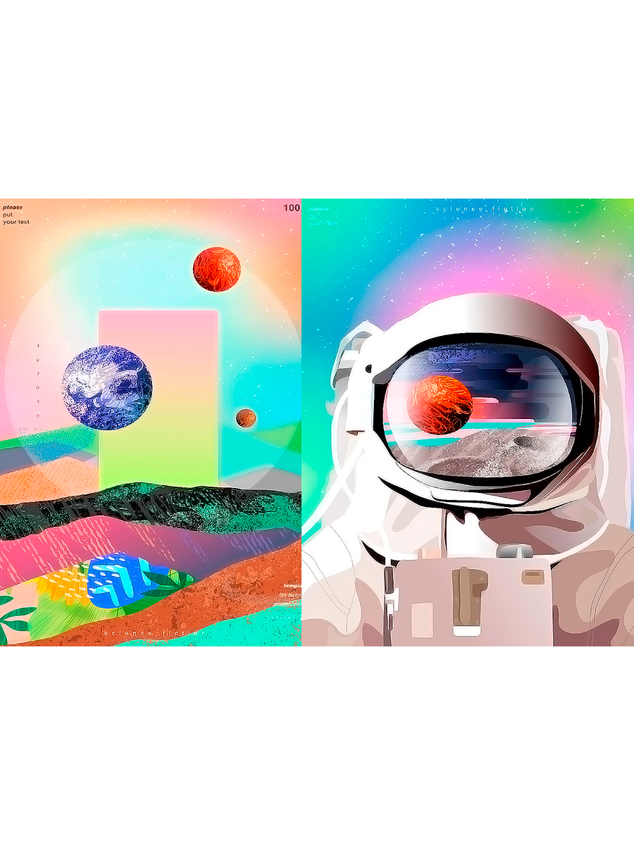 

Постер DRABS А2 Космос Космонавт Звезды Планеты