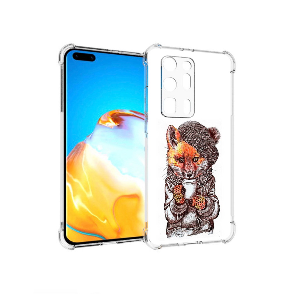 

Чехол MyPads Tocco для Huawei P40 Pro+ лиса в шапке, Tocco