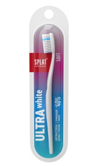 Купить Зубная щетка Splat Professional Ultra White, мягкая, голубая
