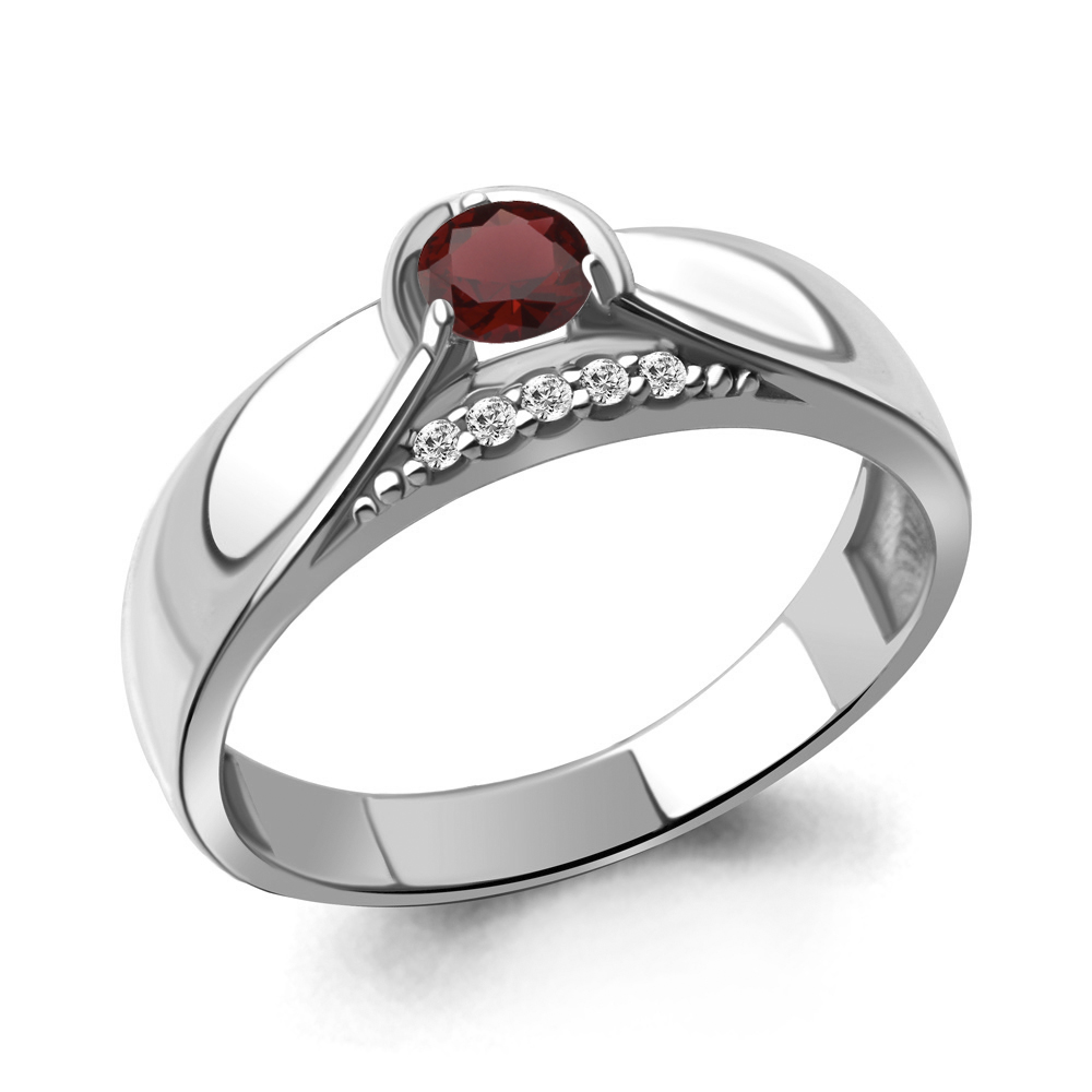 

Кольцо из серебра с гранатом Aquamarine Aquamarine 6952003А_925_р р, 6952003А_925_р
