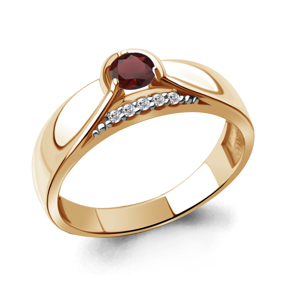 

Кольцо из серебра с гранатом Aquamarine Aquamarine 6952003А_925_з р, 6952003А_925_з