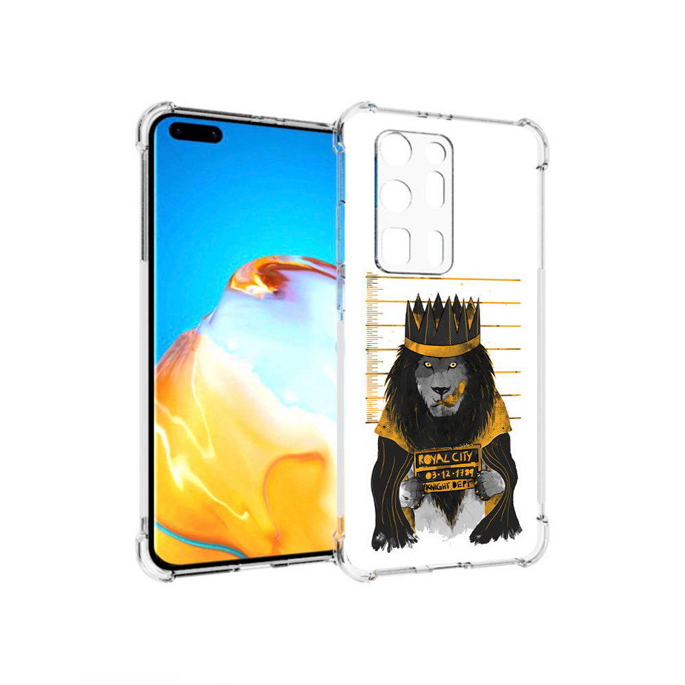 Чехол MyPads Tocco для Huawei P40 Pro+ лев в законе