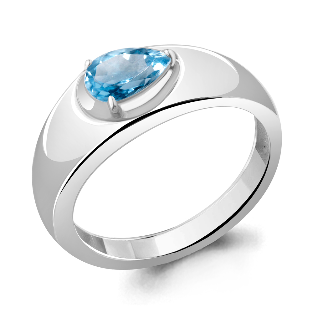 

Кольцо из серебра с топазом Aquamarine Aquamarine 6951905_925_р р. 17, 6951905_925_р