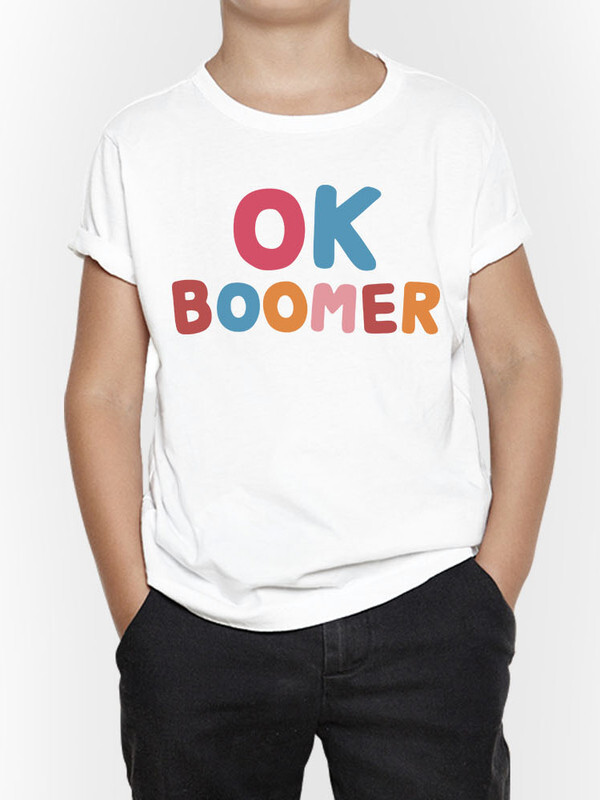 фото Футболка д/мальч. dreamshirts studio окей, бумер / okay boomer к цв. белый р.98