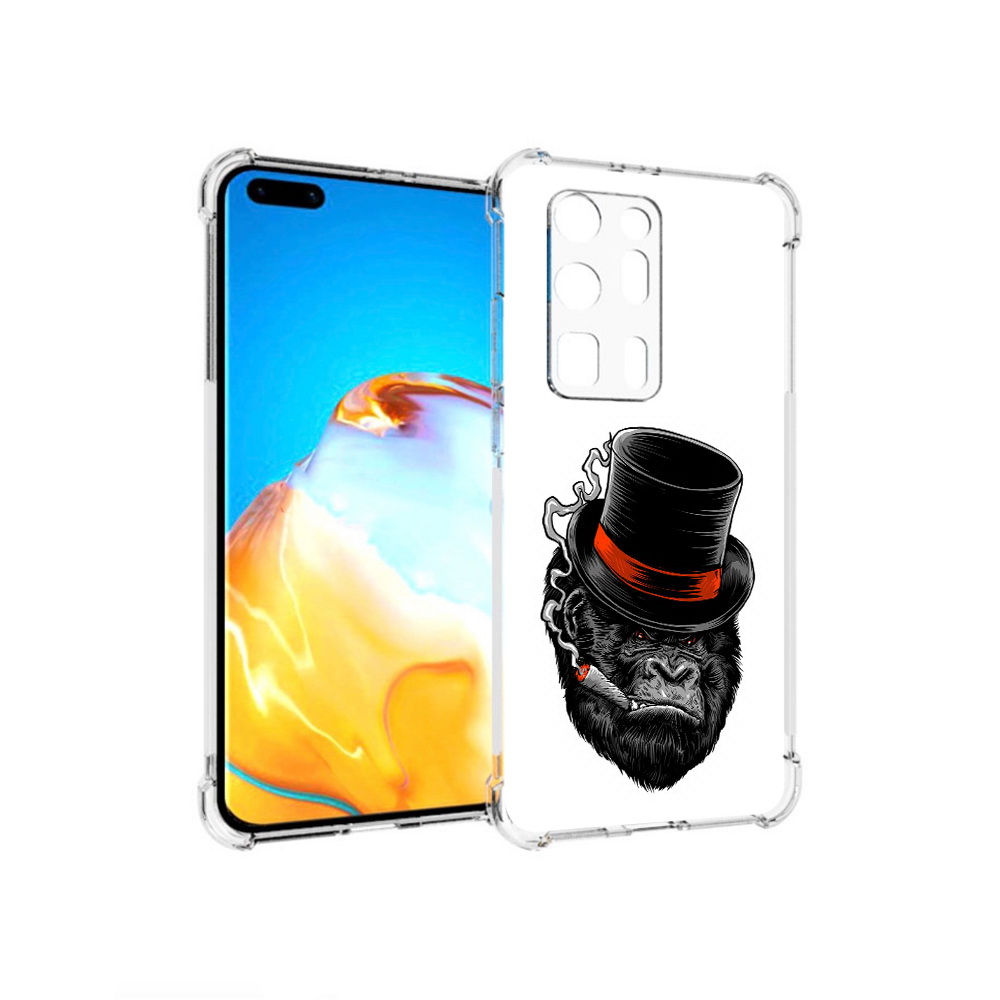 

Чехол MyPads Tocco для Huawei P40 Pro+ дизайнерская горилла, Прозрачный, Tocco