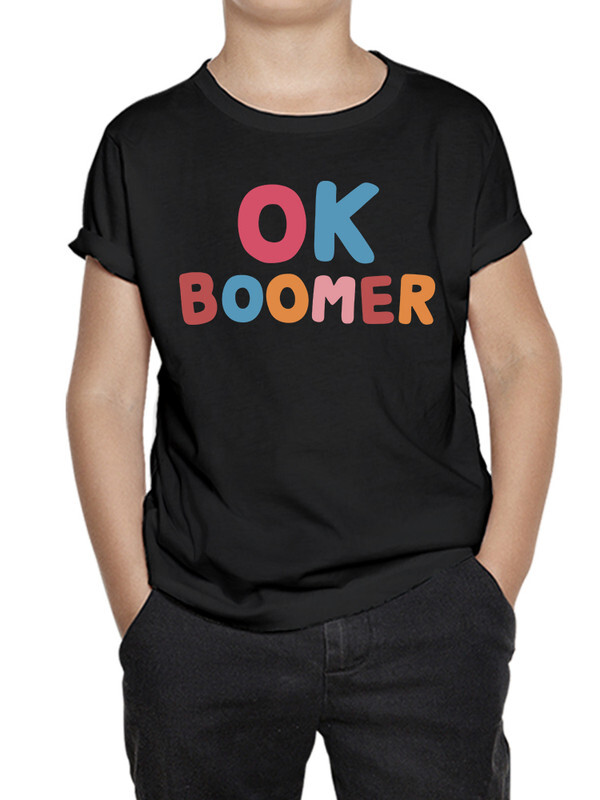 фото Футболка д/мальч. dreamshirts studio окей, бумер / okay boomer к цв. черный р.134