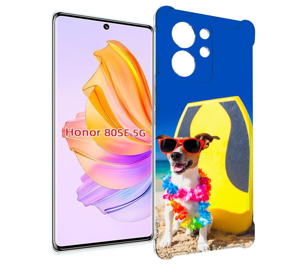 

Чехол MyPads Гавайская-собака для Honor 80 SE, Прозрачный, Tocco