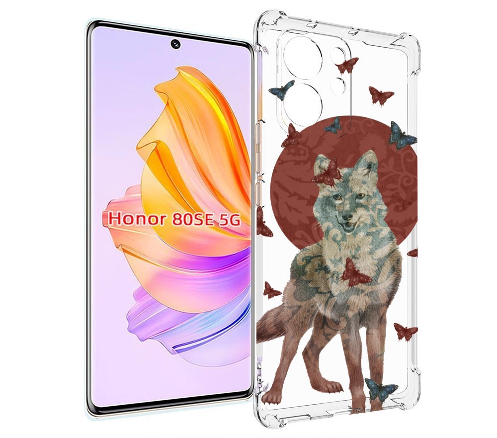 

Чехол MyPads Волчица с бабочками для Honor 80 SE, Прозрачный, Tocco