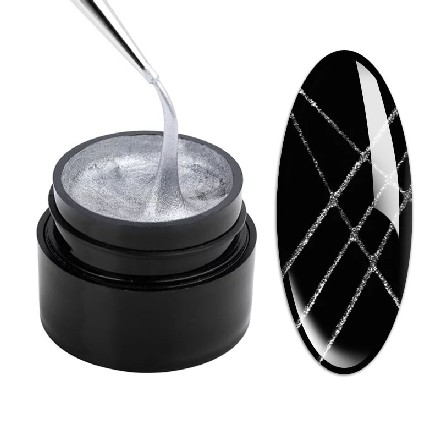 

Гель-лак ICE NOVA Паутинка Spider-Gel серебряная