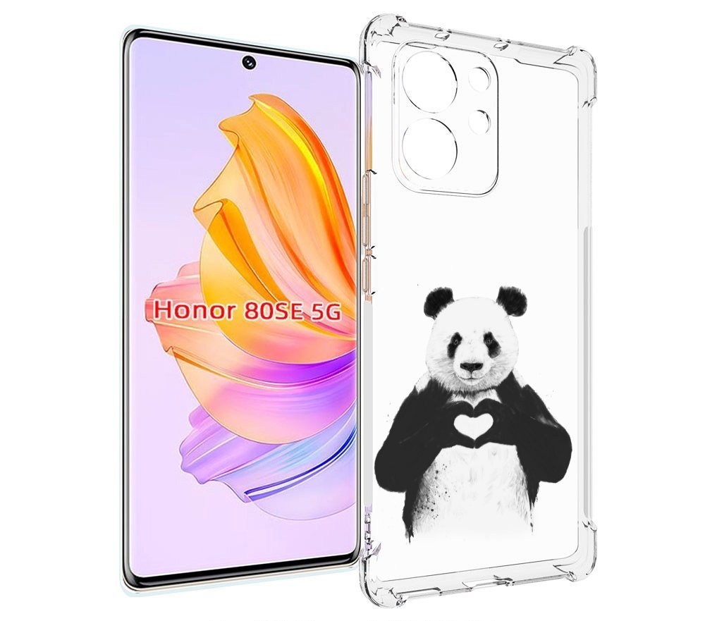 

Чехол MyPads Влюбленная панда для Honor 80 SE, Прозрачный, Tocco