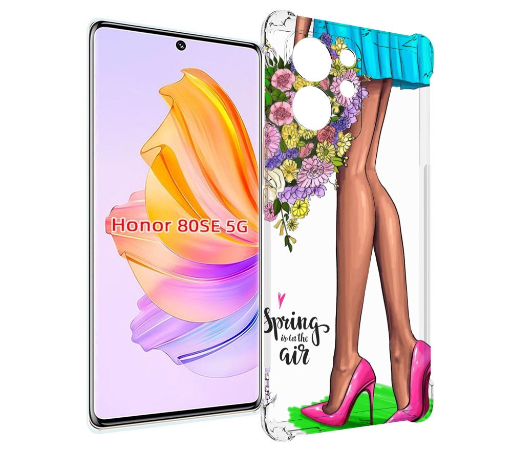 

Чехол MyPads Весна-в-воздухе женский для Honor 80 SE, Прозрачный, Tocco