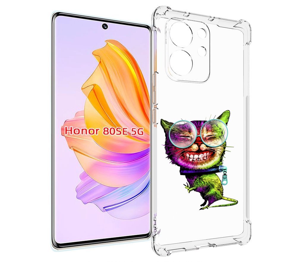 

Чехол MyPads Веселый кот для Honor 80 SE, Прозрачный, Tocco