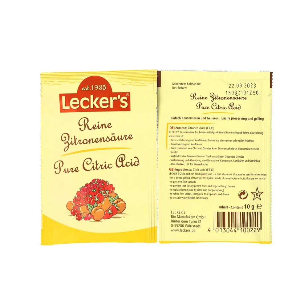 Кислота лимонная Lecker's Германия 3х20г (2х10г)