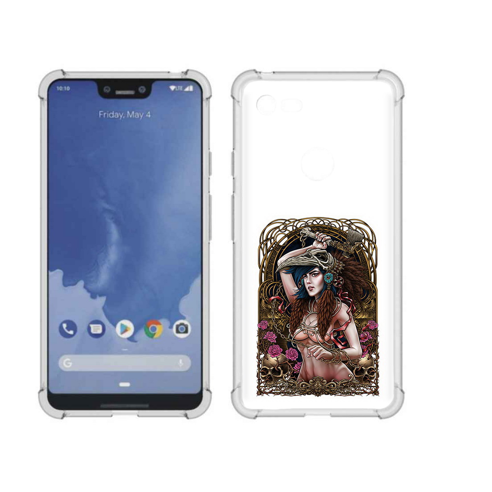 

Чехол MyPads Tocco для Google Pixel 3 XL красивая девушка рисунок, Прозрачный, Tocco