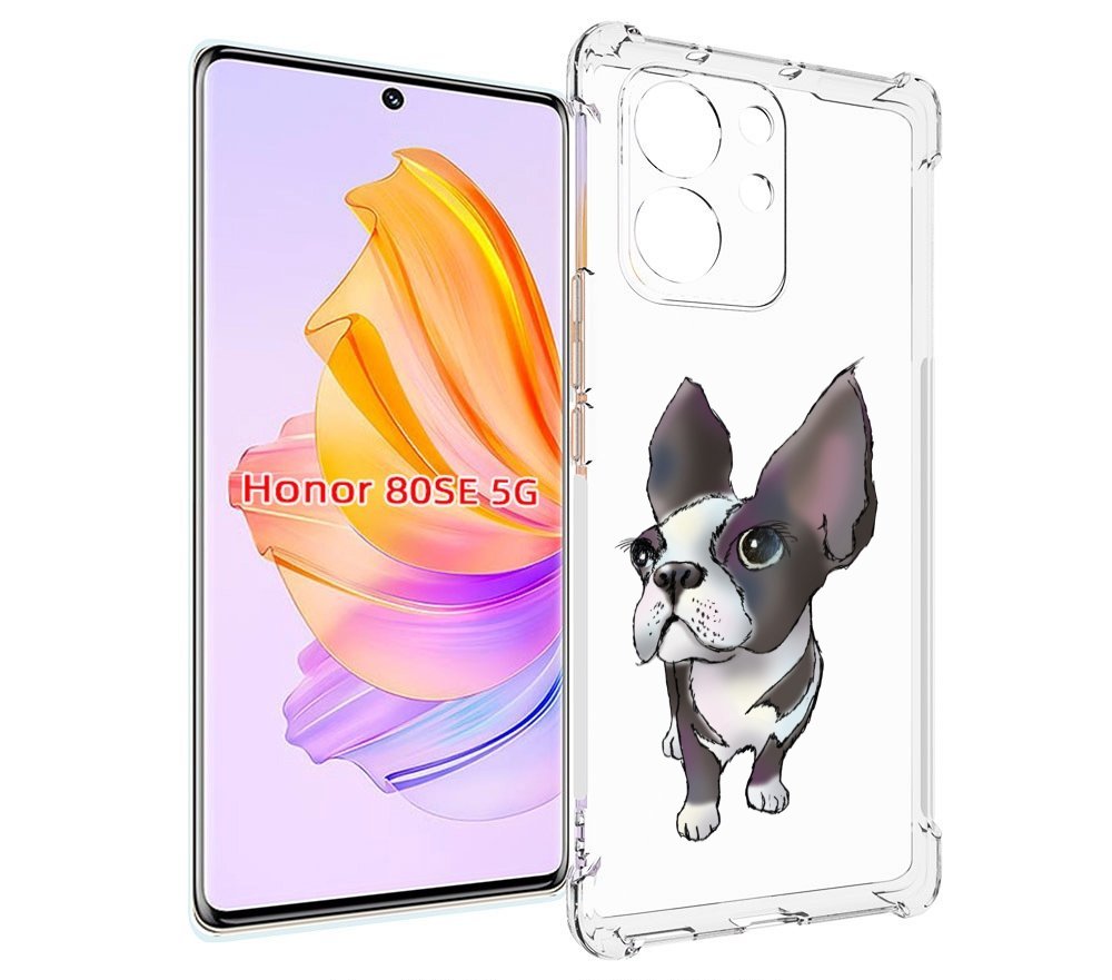 

Чехол MyPads Бульдожка для Honor 80 SE, Прозрачный, Tocco