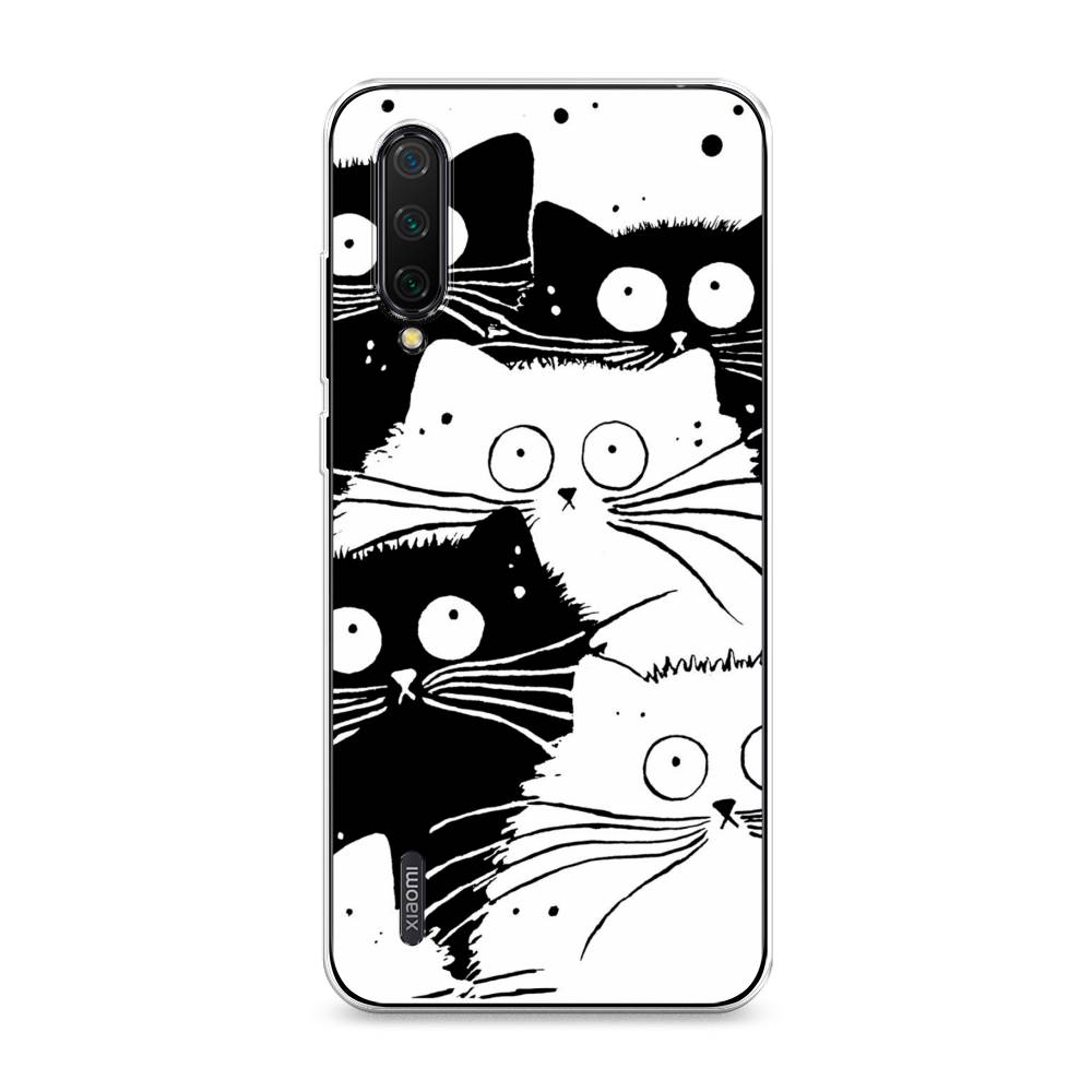 

Чехол Awog на Xiaomi Mi CC9 "Коты черно-белые", Разноцветный, 36150-2