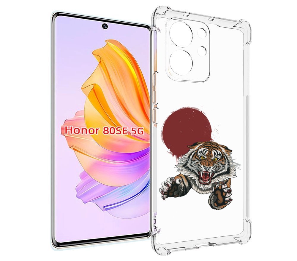 

Чехол MyPads Бросок тигра для Honor 80 SE, Прозрачный, Tocco