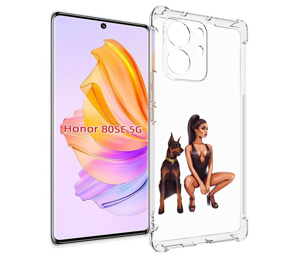 

Чехол MyPads Борзая-девушка для Honor 80 SE, Прозрачный, Tocco
