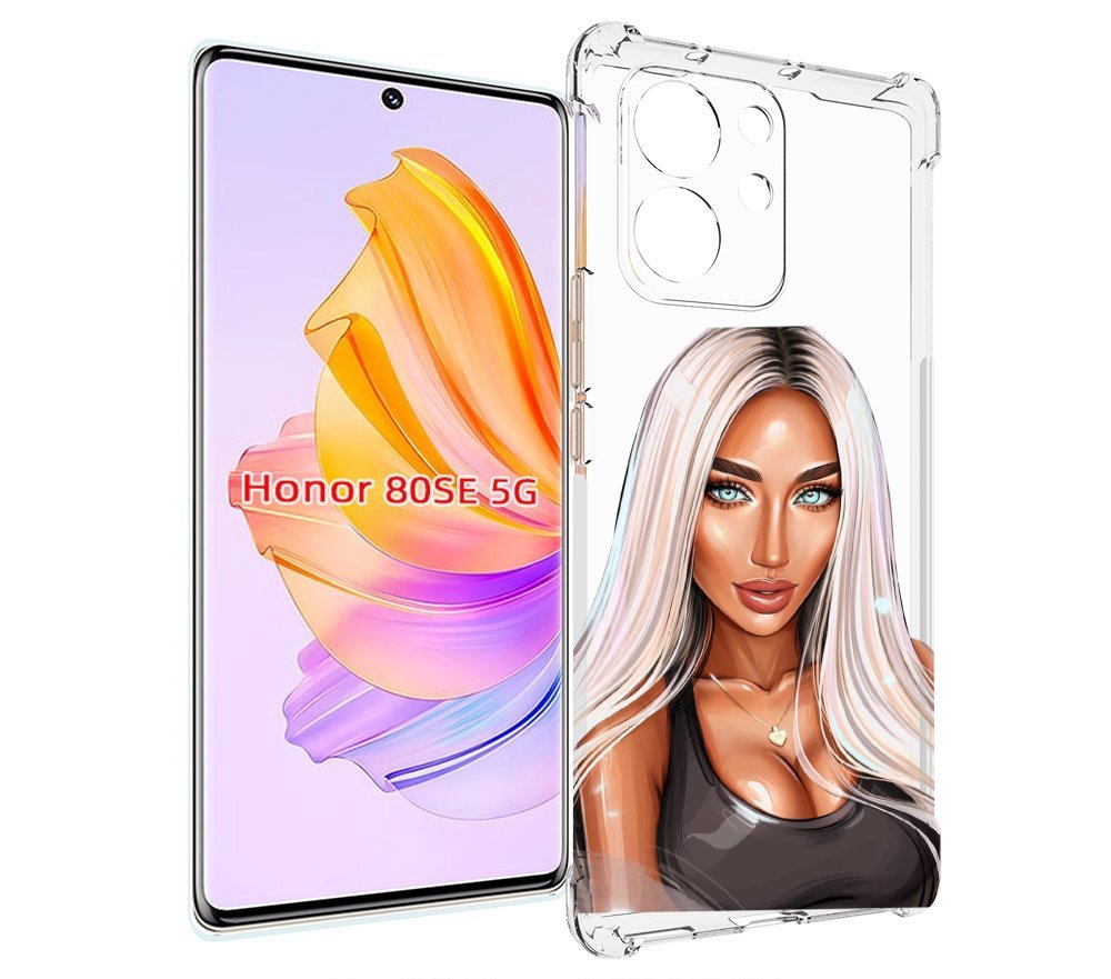 

Чехол MyPads Блондинка женский для Honor 80 SE, Прозрачный, Tocco