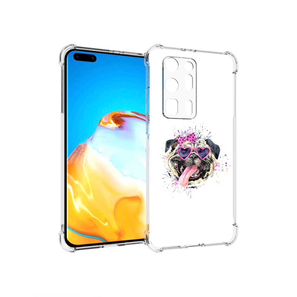 

Чехол MyPads Tocco для Huawei P40 Pro+ Веселая собака, Прозрачный, Tocco