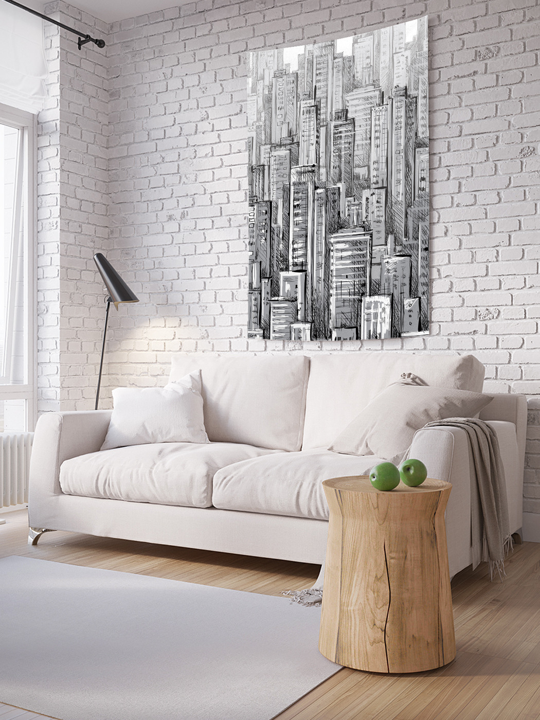 

Вертикальное фотопанно на стену JoyArty Городская серость 150x200 см, Городская серость