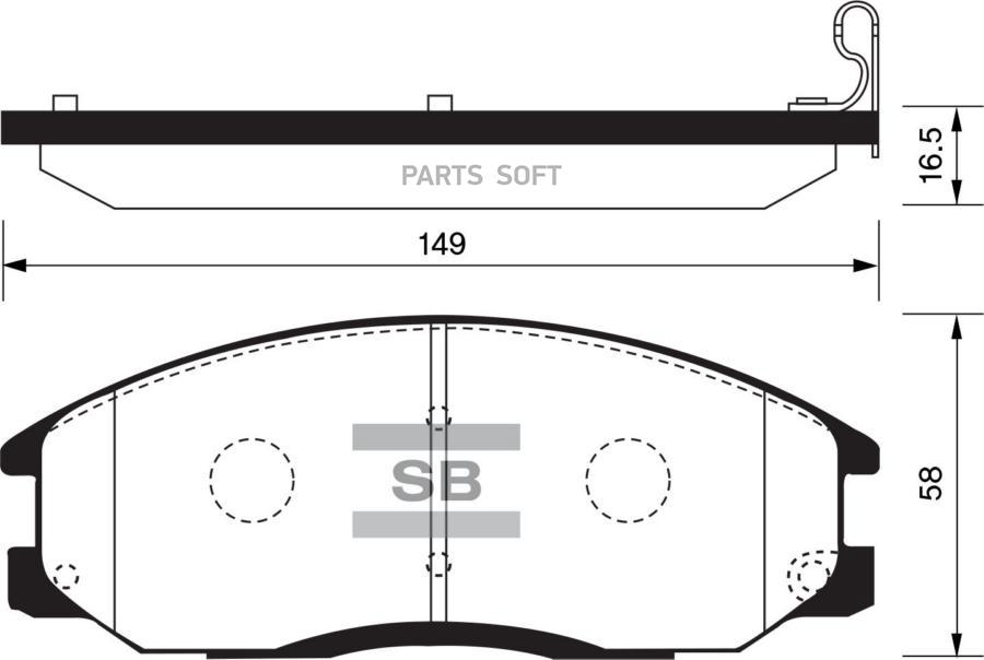 

Тормозные колодки Sangsin brake передние sp1157