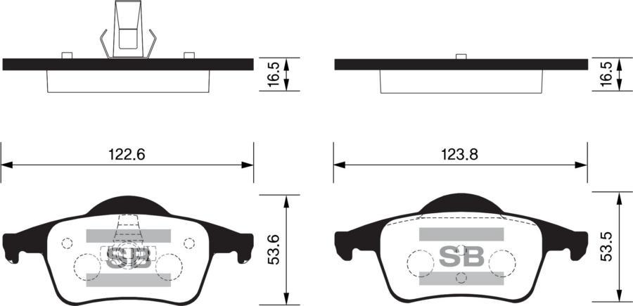 

Тормозные колодки Sangsin brake задние sp2123