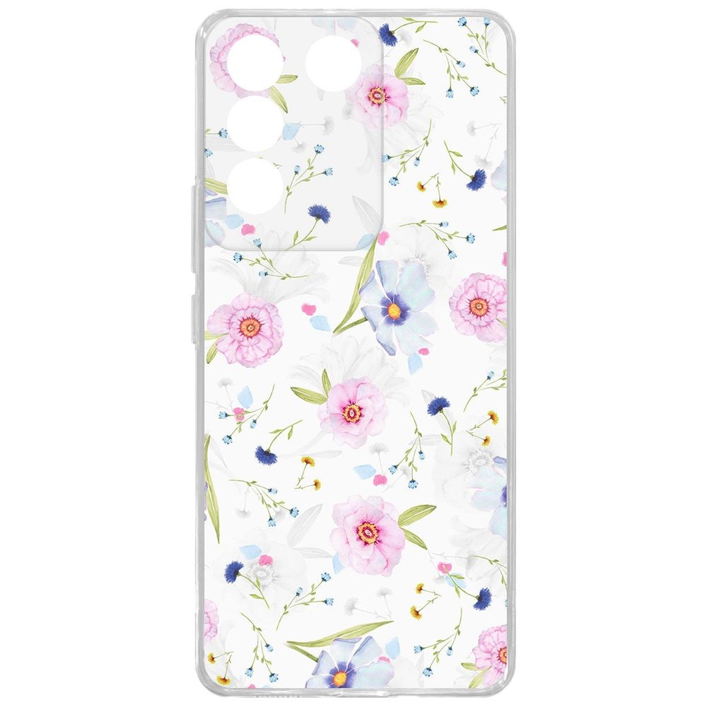 Чехол-накладка Case Цветочный паттерн 3 для Vivo V27e