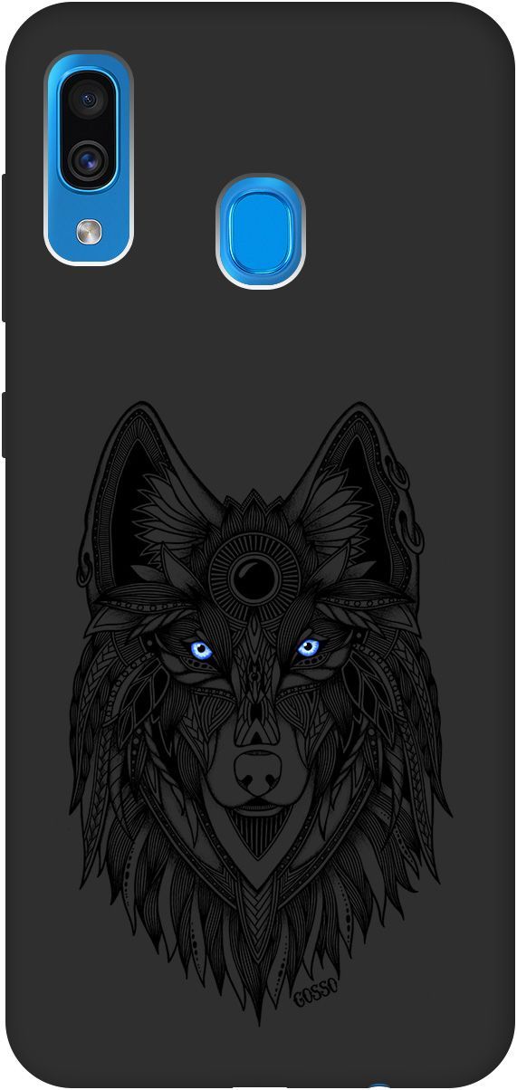 

Чехол на Samsung Galaxy A20/A30 с принтом "Grand Wolf" черный, Черный;голубой, 0