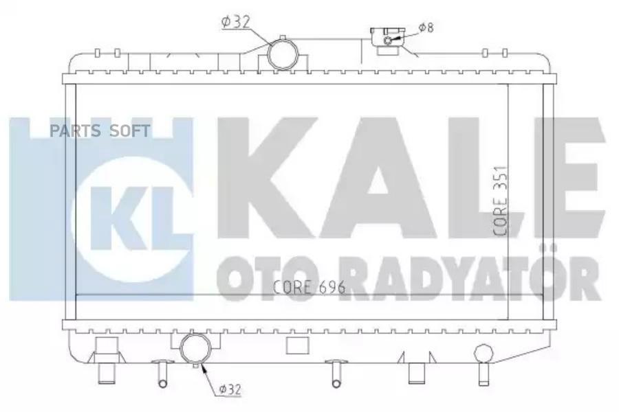 

341925 Радиатор Системы Охлаждения Toyota Corolla 1.3/1.6 92-97 KALE 341925