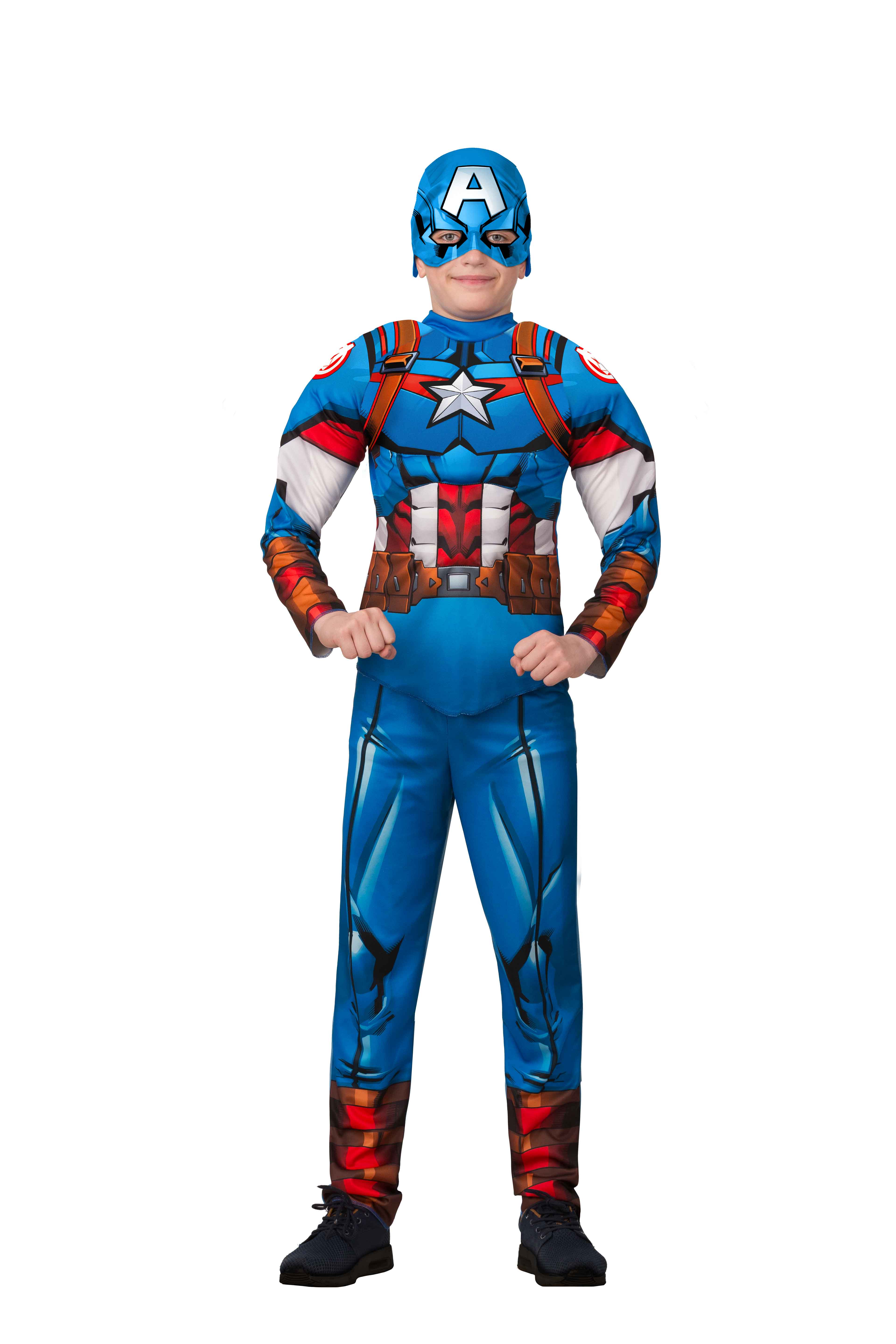 Карнавальный костюм Batik 22-75 Капитан Америка с мускулами, мультиколор, 134 карнавальный костюм batik 9003 к 21 монстр саливан мультиколор 134