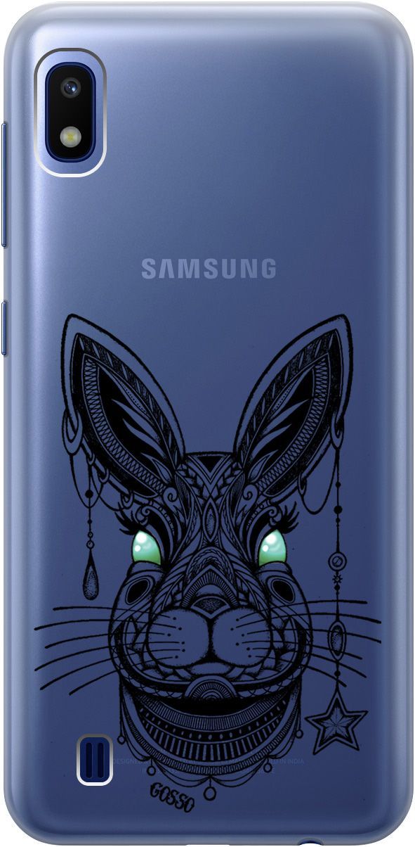 

Силиконовый чехол на Samsung Galaxy A10 с принтом "Grand Rabbit" прозрачный, Прозрачный;зеленый, 0