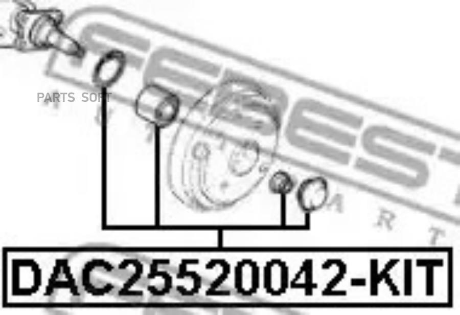 

FEBEST Подшипник зад.OPEL AGILA-A 2000-2008 FEBEST DAC25520042-KIT