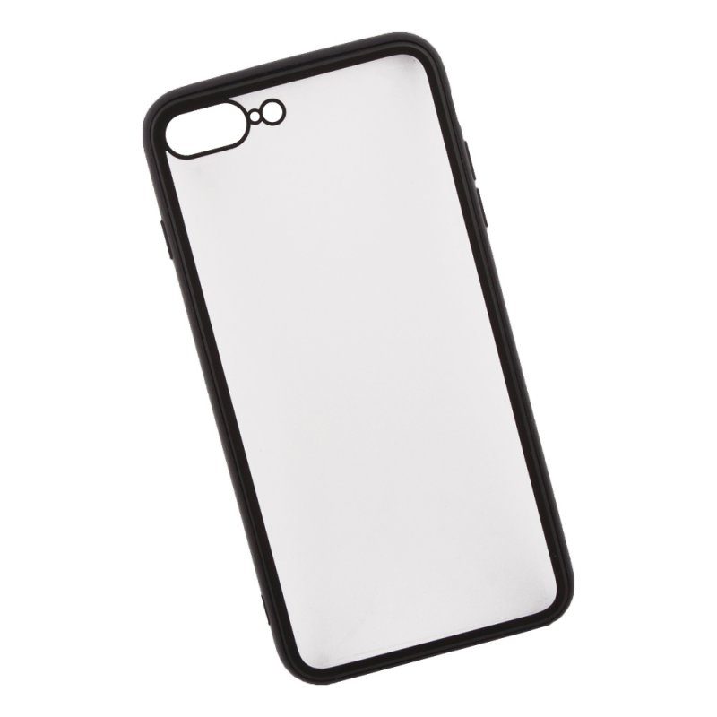 фото Чехол "lp" для iphone 7 plus/8 plus "glass case" с черной рамкой liberty project