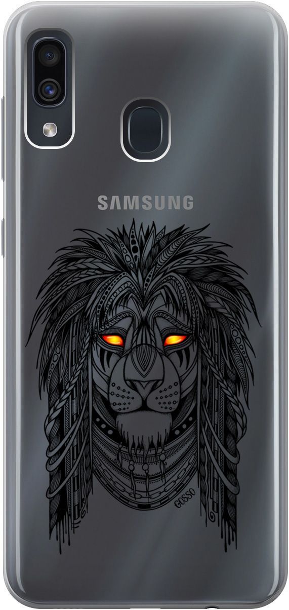 

Чехол на Samsung Galaxy A20/A30 с принтом "Grand Leo" прозрачный, Прозрачный;красный, 0