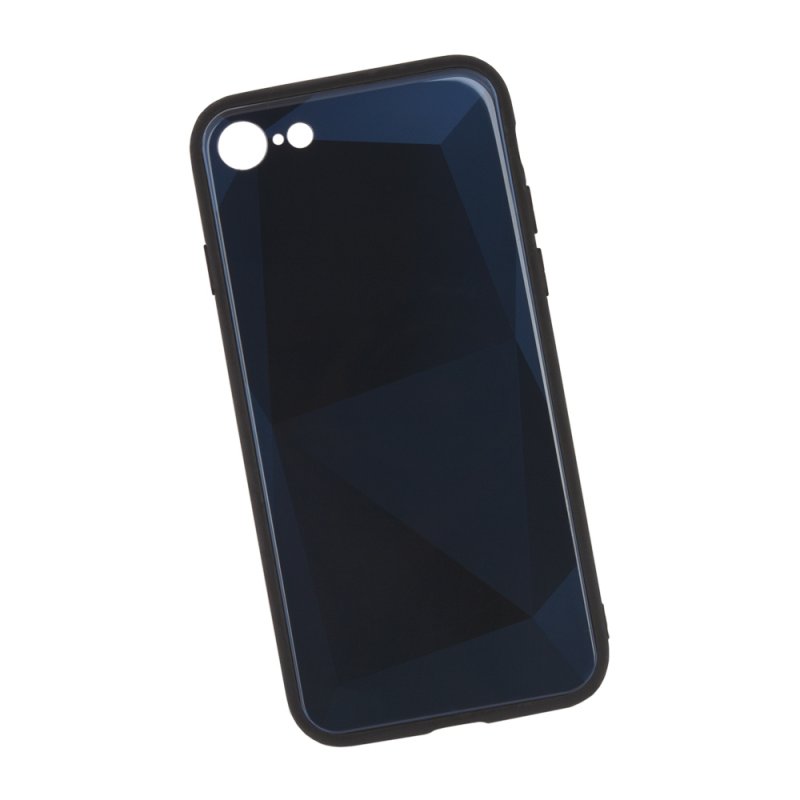 фото Чехол "lp" для iphone se 2/8/7 "diamond glass case" (синий бриллиант) liberty project