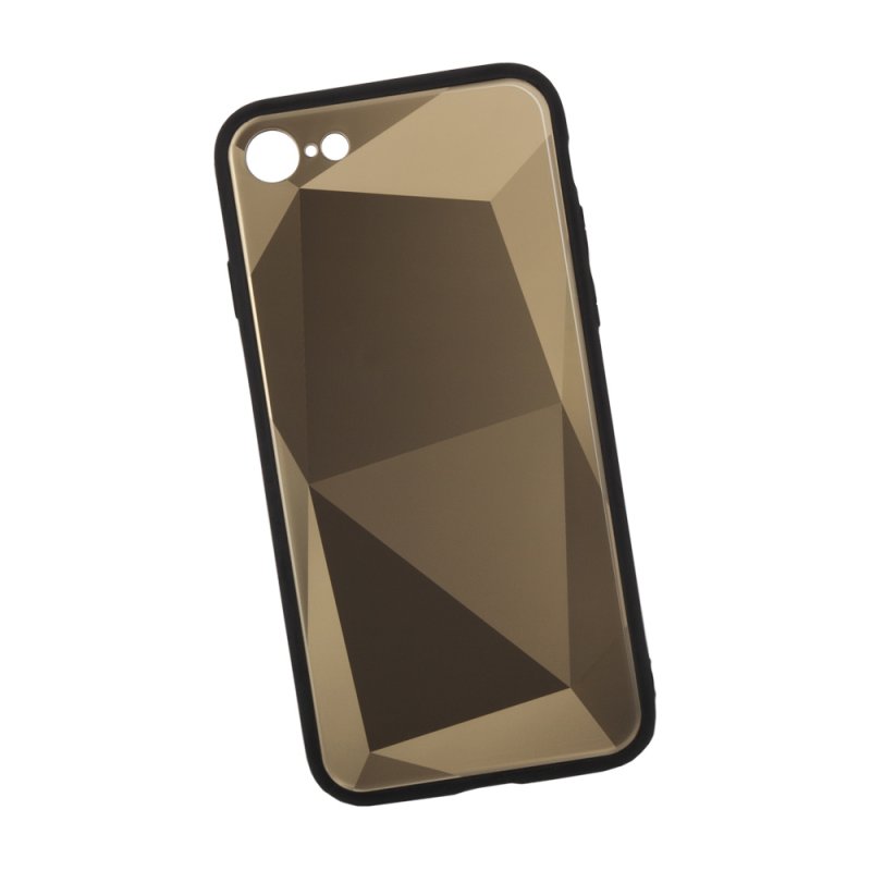 фото Чехол "lp" для iphone se 2/8/7 "diamond glass case" (золотой бриллиант) liberty project
