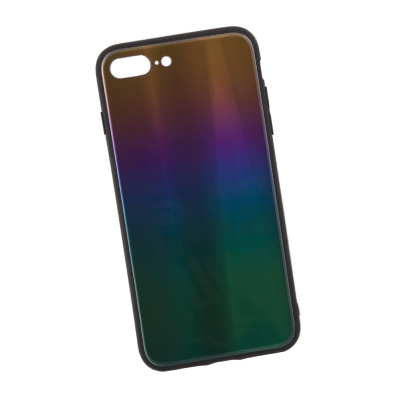 фото Чехол "lp" для iphone 7 plus/8 plus "rainbow glass case" (золотой градиент) liberty project