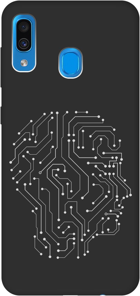 

Матовый чехол на Samsung Galaxy A20/A30 с принтом "Mindmap" черный, Черный;белый, 0