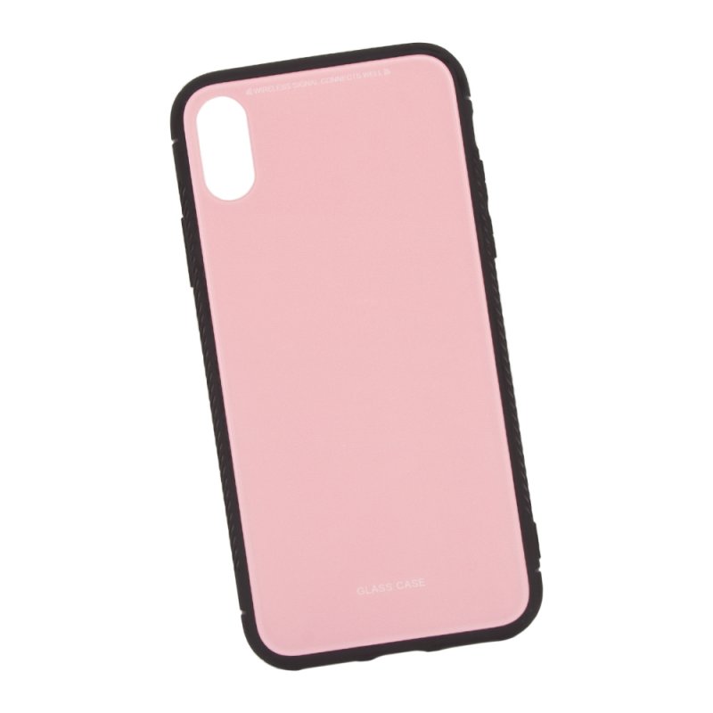 фото Чехол "lp" для iphone x/xs "glass case" (розовое стекло) liberty project