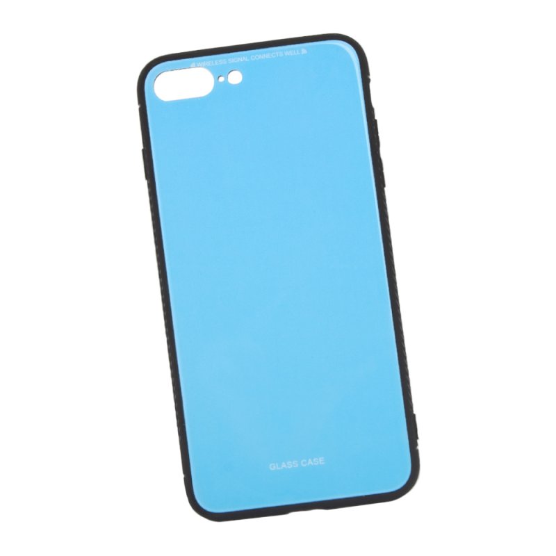 фото Чехол "lp" для iphone 7 plus/8 plus "glass case" (голубое стекло) liberty project