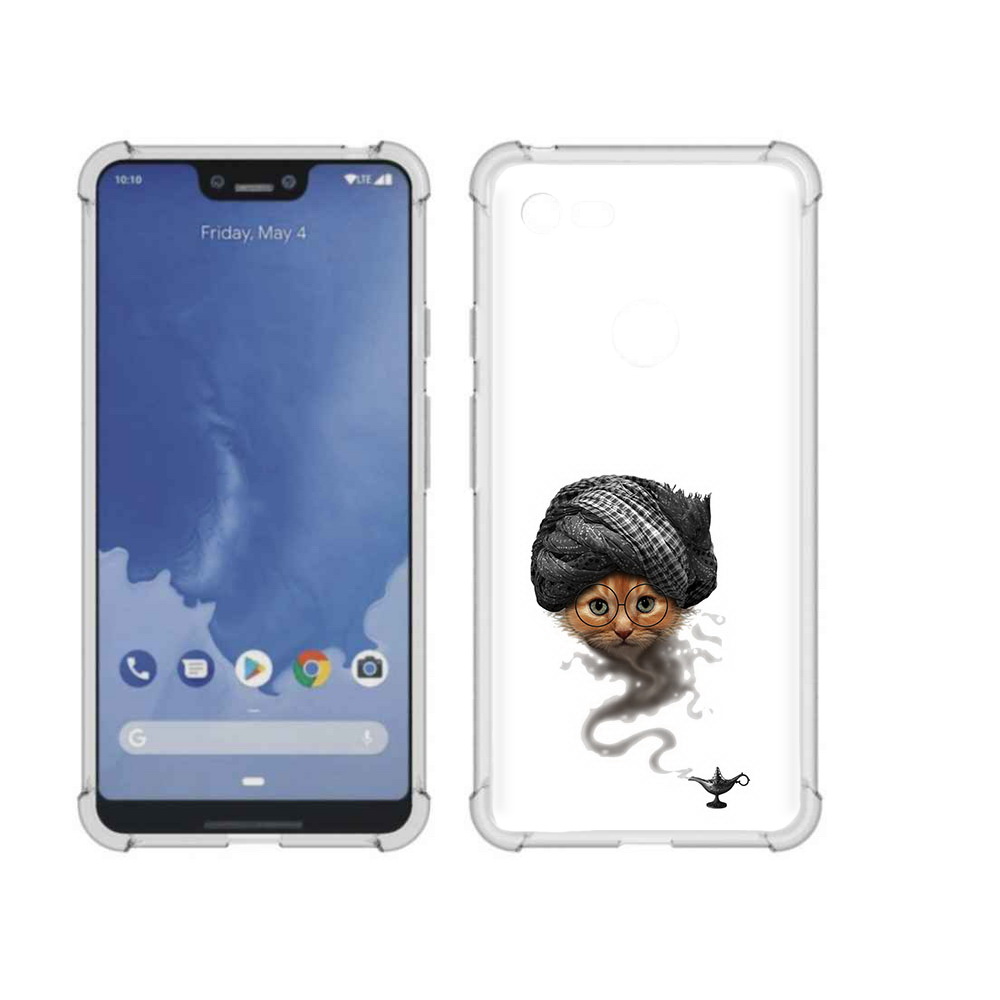 

Чехол MyPads Tocco для Google Pixel 3 XL кот джин, Прозрачный, Tocco