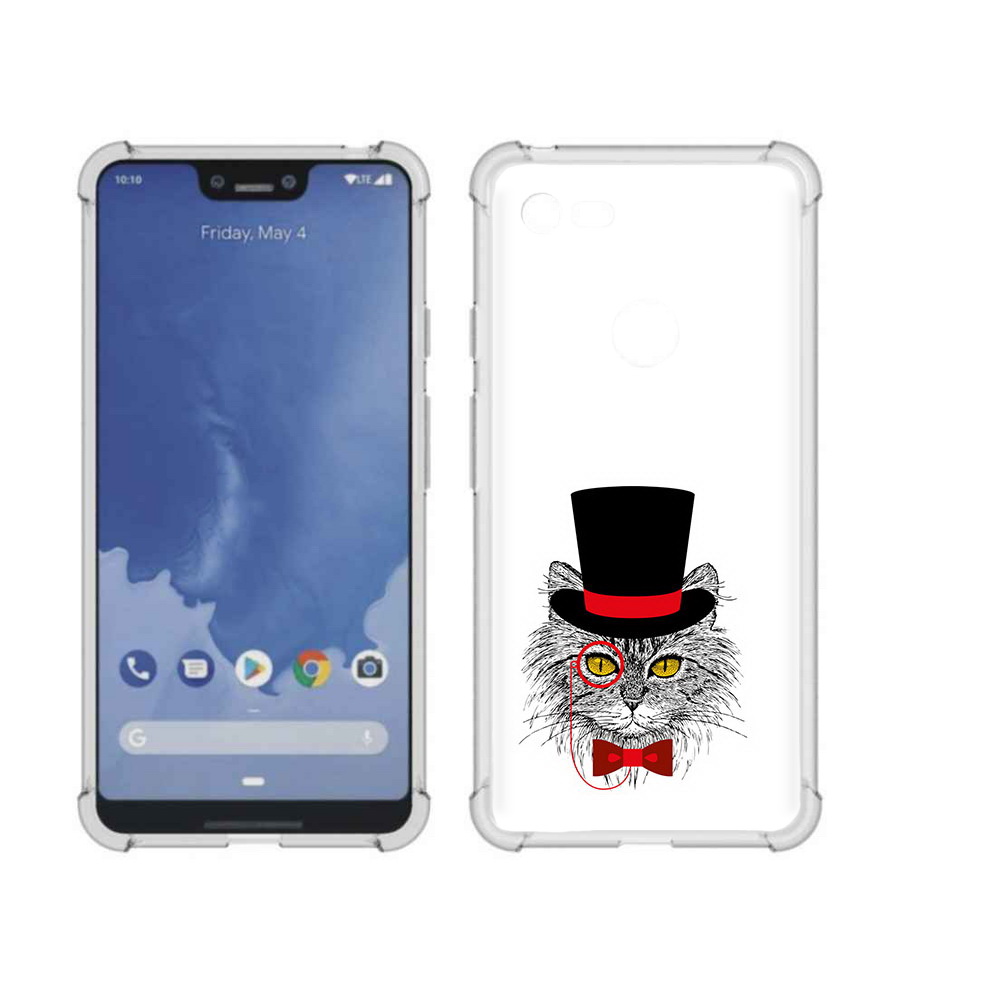 Чехол MyPads Tocco для Google Pixel 3 XL кот в шляпе