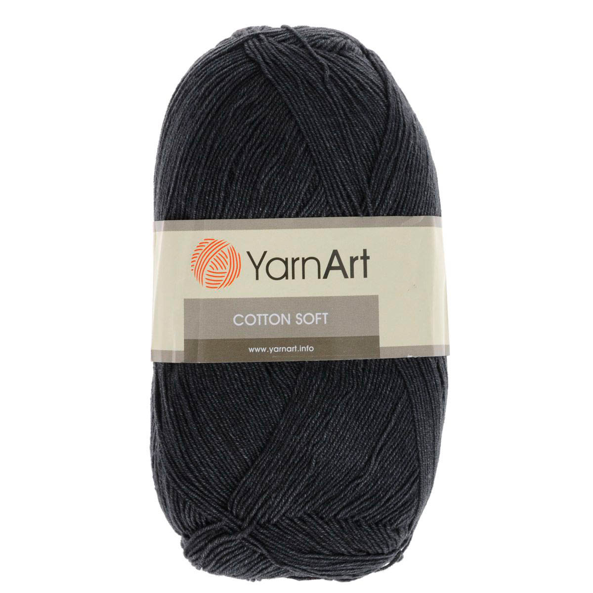 

Пряжа YarnArt 'Cotton soft', 100 г, 600 м (хлопок, акрил) (28 черный), 5 мотков