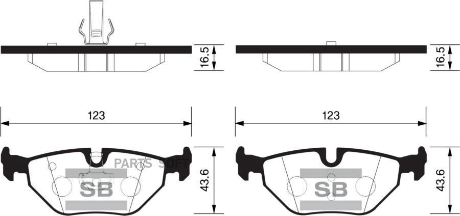 

Тормозные колодки Sangsin brake задние sp2162