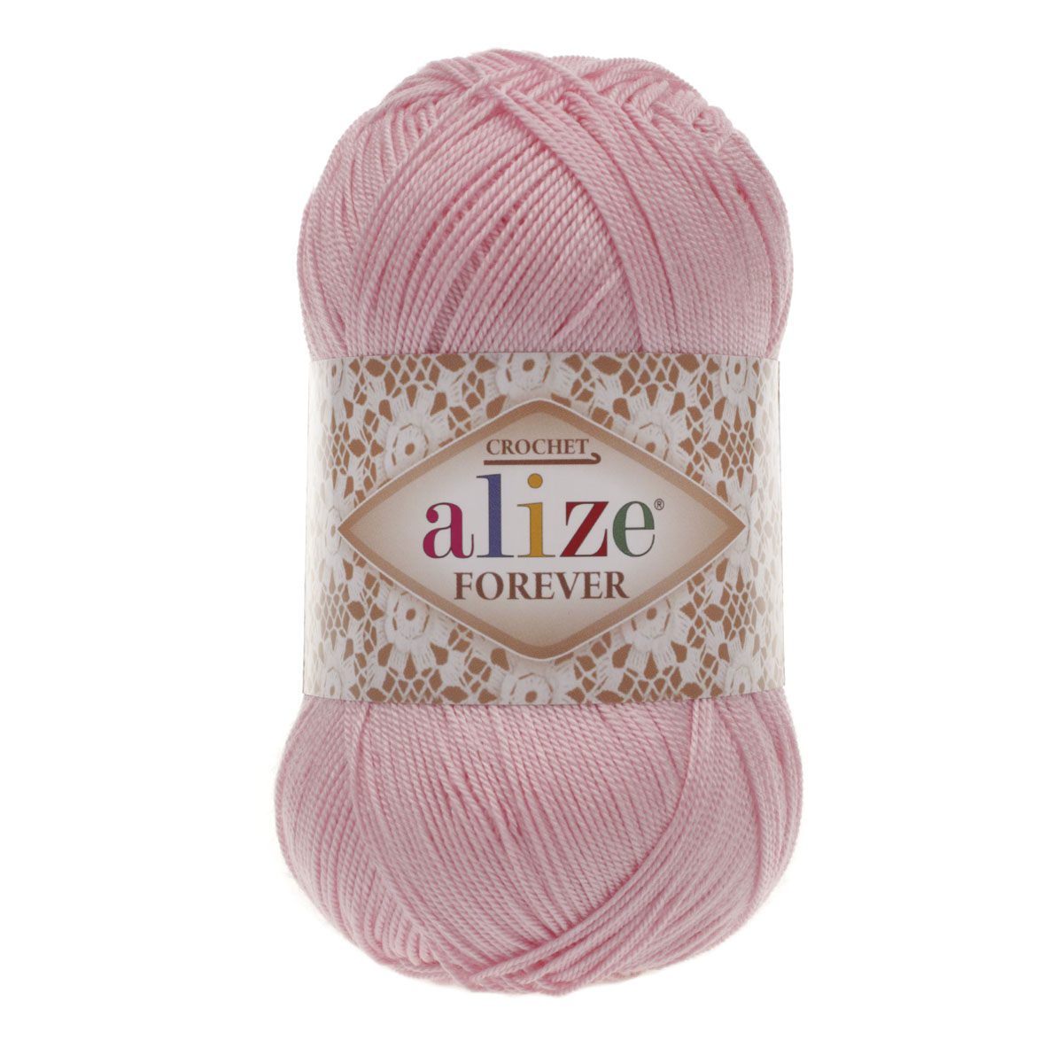 

Пряжа ALIZE 'Forever crochet' 50 г, 300 м (100% микроакрил) ТУ (32 розовый), 5 мотков