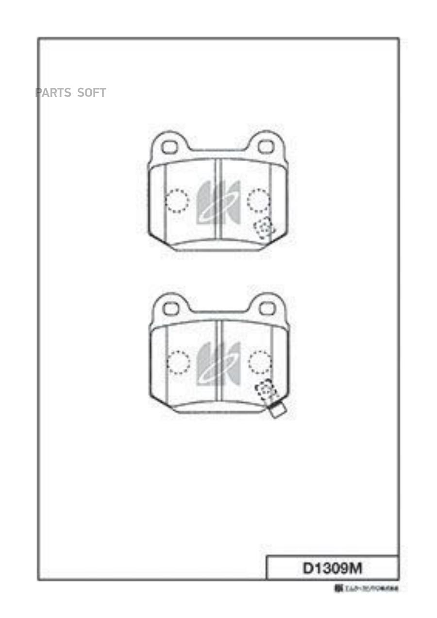 

Тормозные колодки D1309M 44060-12U86/MR407385/26696-FE000 R33/R34/V35/CP9A/CT9A/GD